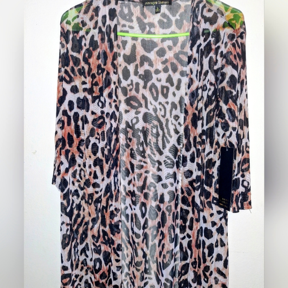 ALWAYS INDIGO! SHEER JACKET, CUTE COVER OR WRAP.. WEAR LONG SLEEVES UNDER IT!